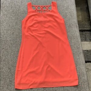 Coral Sleeveless Mini Dress